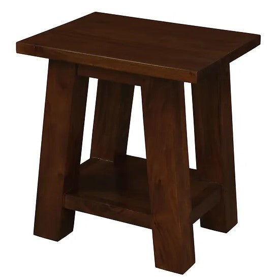 Charming Wooden Lamp Table - Brown