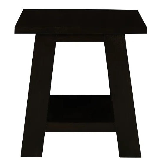 Charming Wooden Lamp Table - Dark Brown