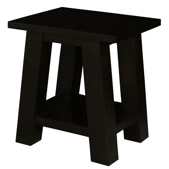 Charming Wooden Lamp Table - Dark Brown