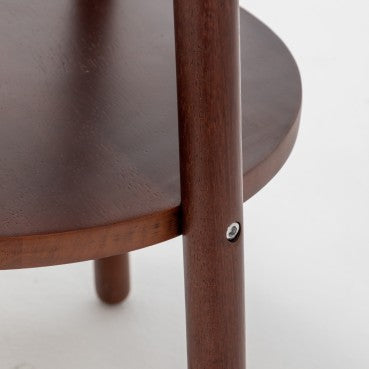 Rubberwood Lamp with Shelves - Available 3 Colors