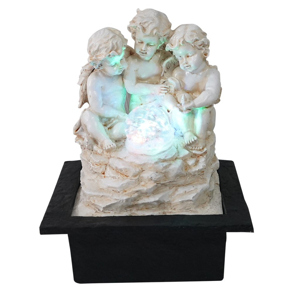 Cherub Angels Polyresin Fountain Tabletop Decor