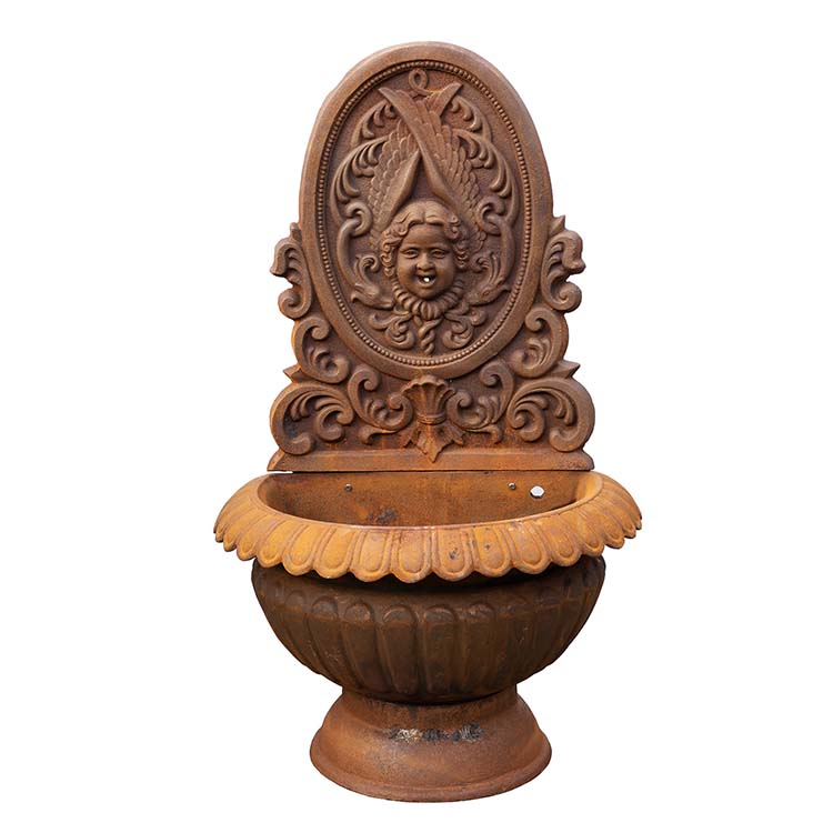 Cherub Cast Iron Wall Fountain (Pump Not Incl) (Available in 2 Colors)