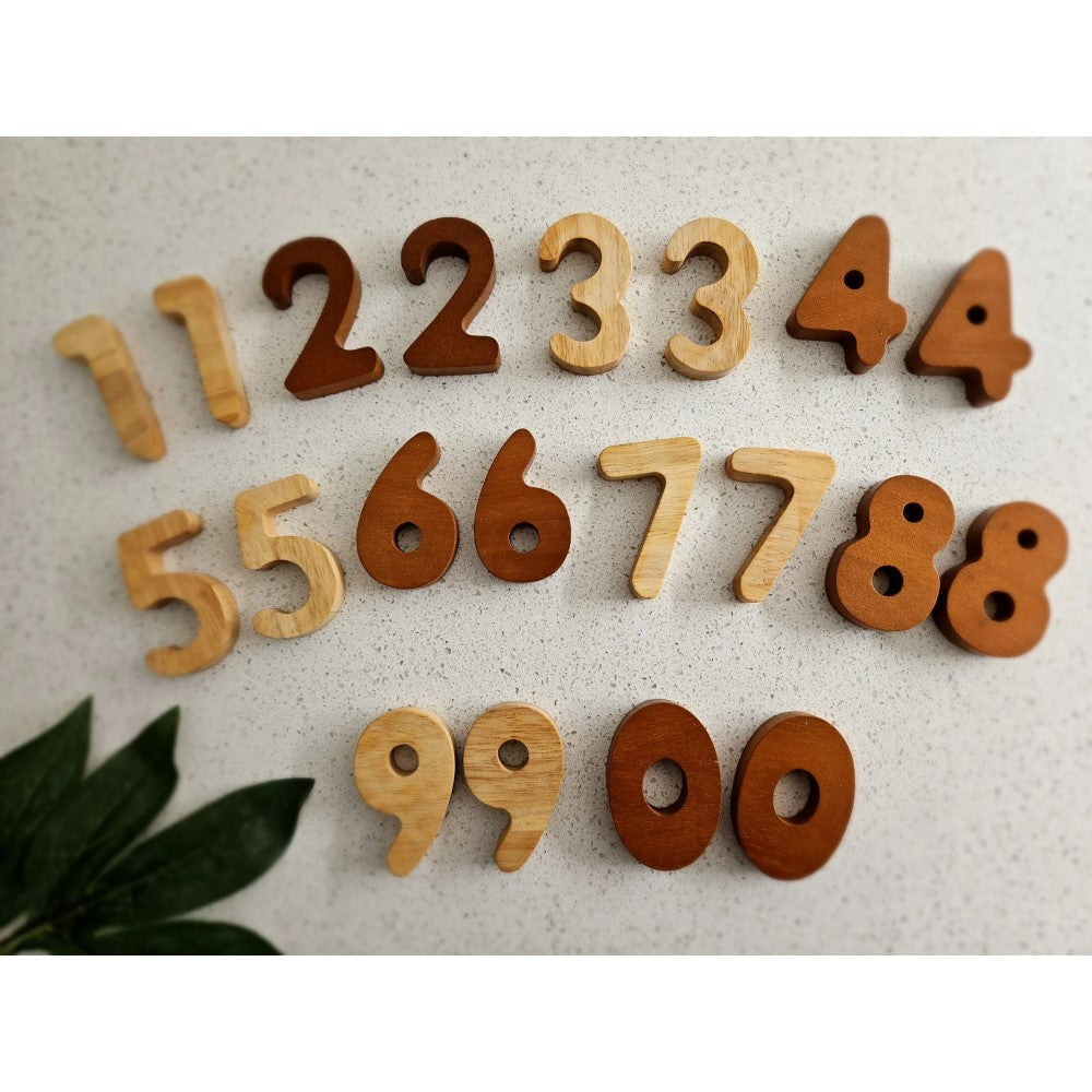 Chic 2-Tone Wooden Number Set