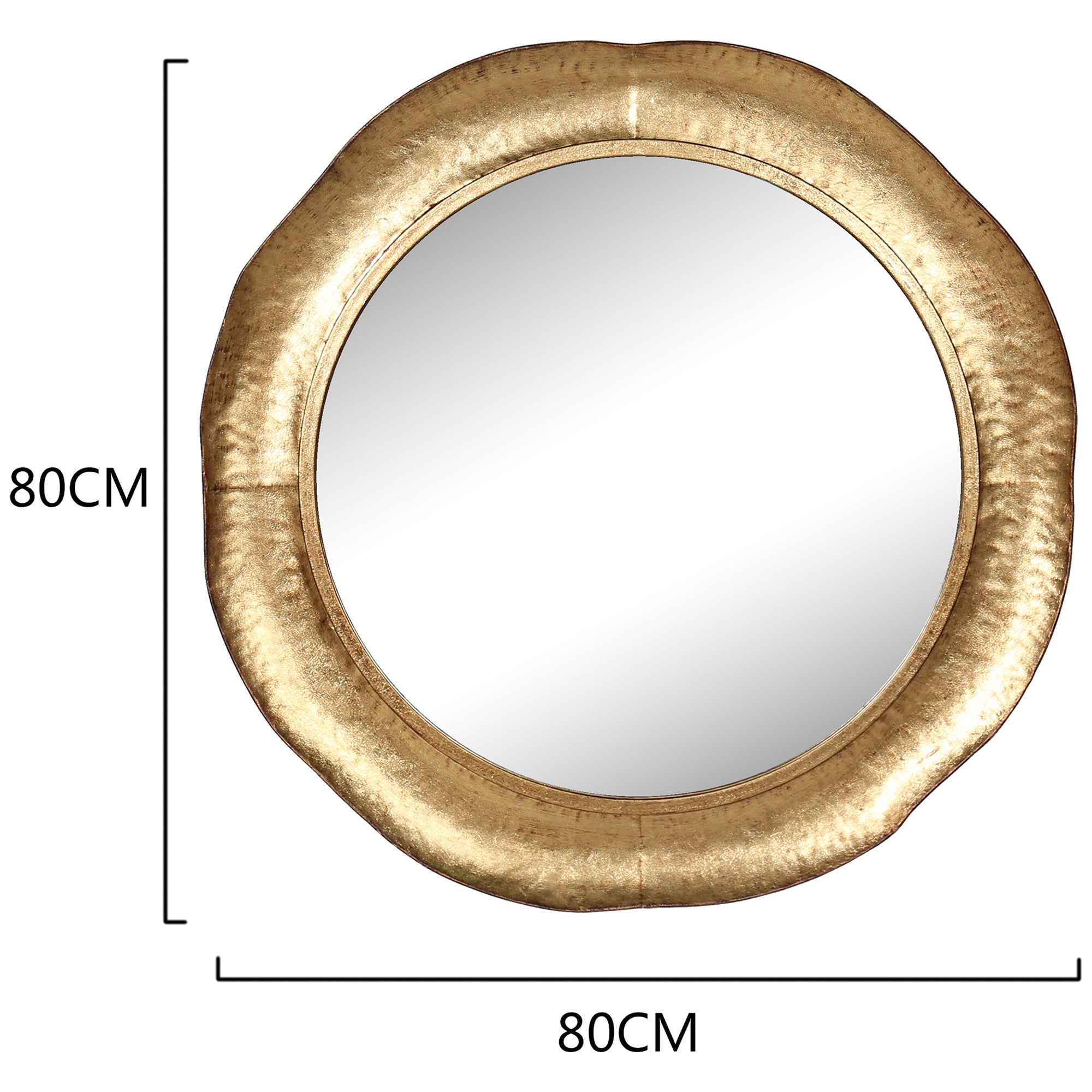 Chic Elegance Palais Gold Wall Mirror 80cms