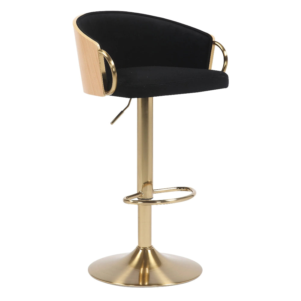 Chic Gold Jensen Aura Gas Lift Counter Stool