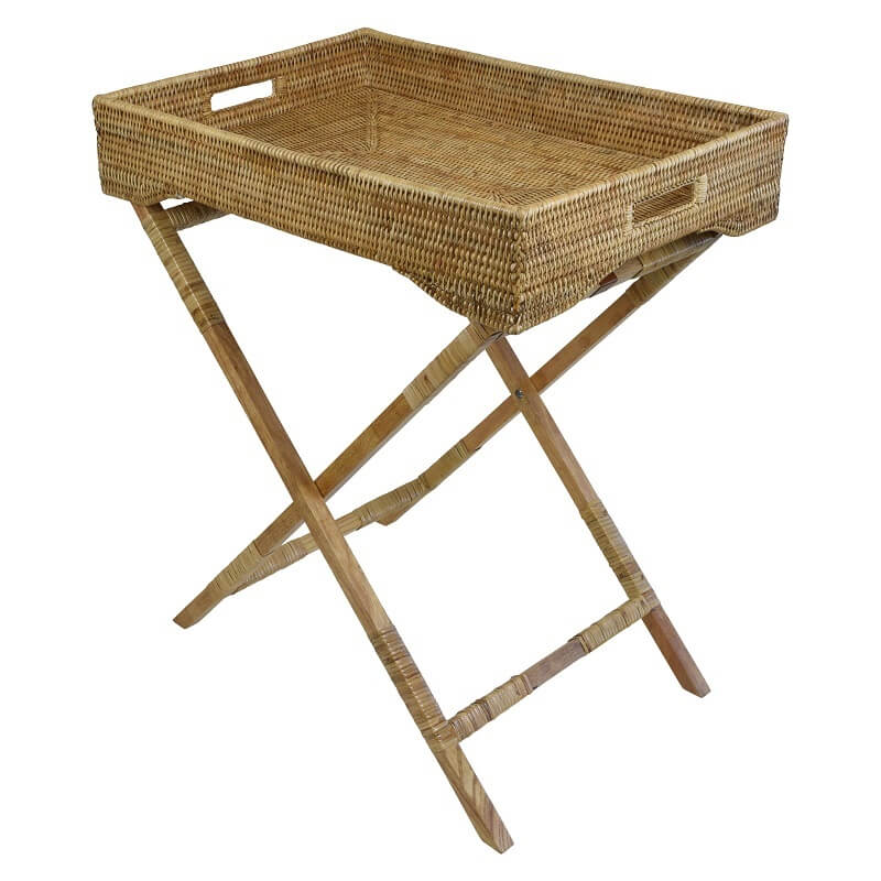 Chic Rattan Rectangle Butlers Tray
