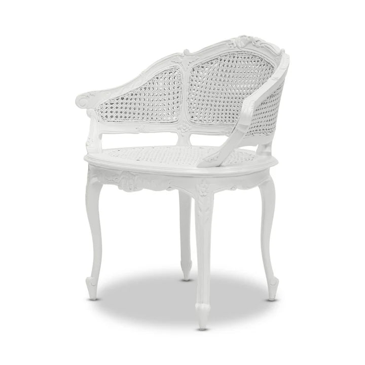 Chic Royal Marcella Bergere Chair - White