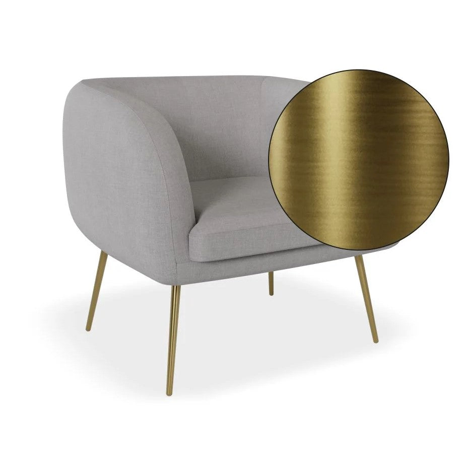 Chic Solitude Grey Single Seater Sofa (Available in 3 Frame Colors)