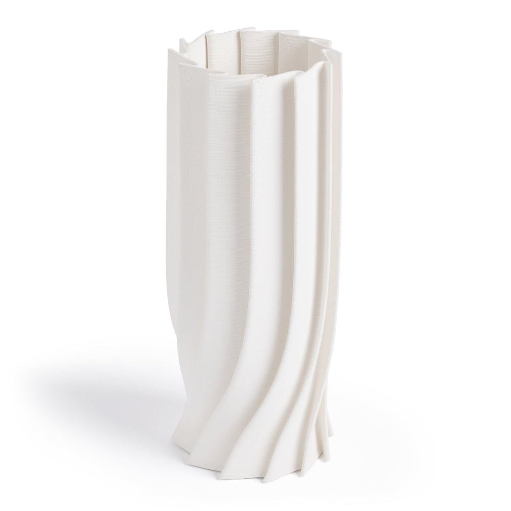 Chloe Matte White Statement Vase - 33cms