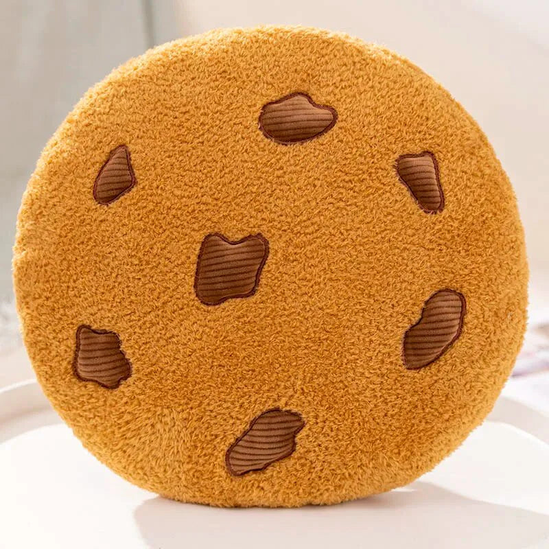 Chocolate Cookies Shaped Stuffed Soft Pillow 26cms