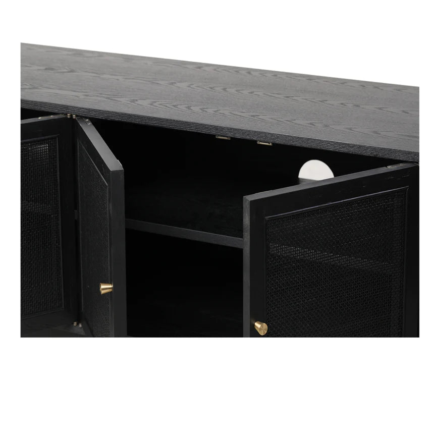 Cinematic Sensation TV Unit 220cms - Black