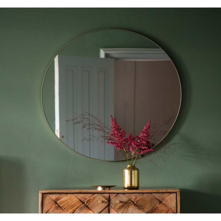 Circles of Chic: The Round Mirror champagne 80cms