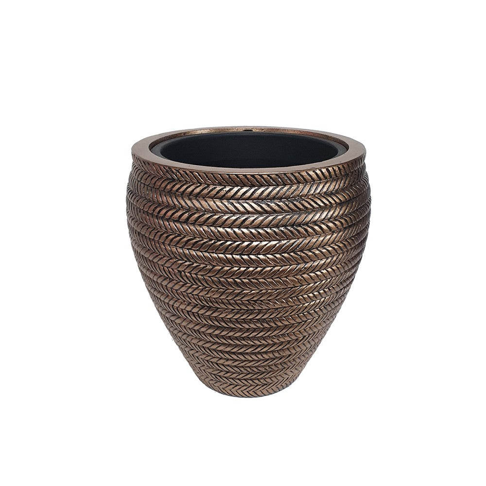 Circular Brilliance Gold Indoor Planter Pot (Available in 2 Sizes)
