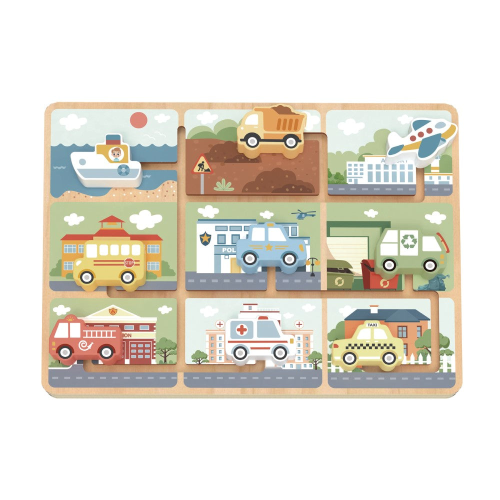 City Streets Maze - Slide & Solve Puzzle Board