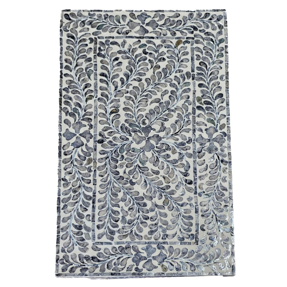 Claire Shell Inlay 2 Drawer Console Table Black & White