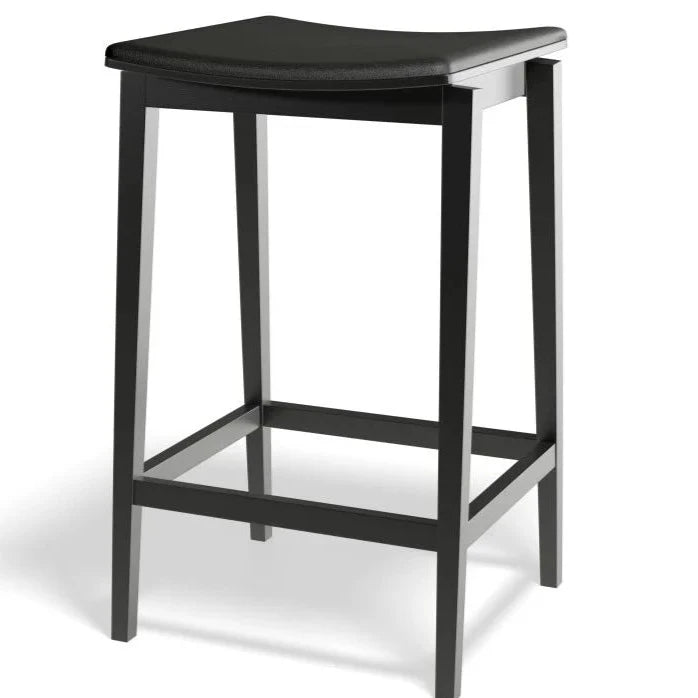 Classic Black Padded High Stool (Available in 2 Sizes)
