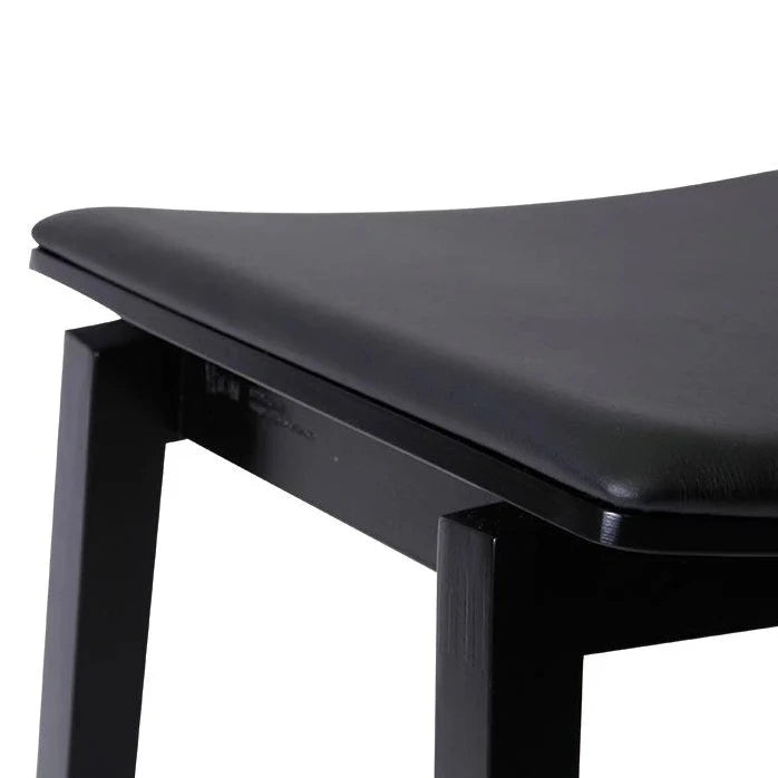 Classic Black Padded High Stool (Available in 2 Sizes)