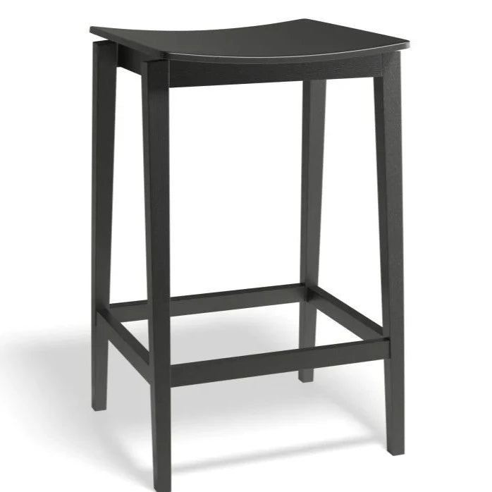 Classic Black Wooden High Stool (Available in 2 Sizes)
