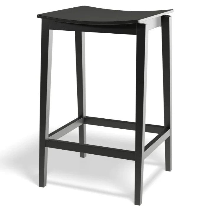 Classic Black Wooden High Stool (Available in 2 Sizes)
