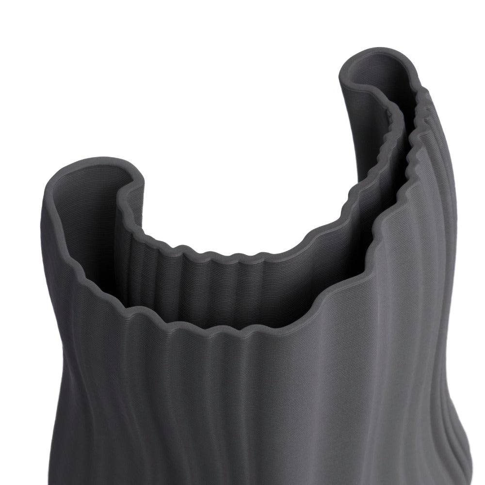 Classic Charm Ceramic Vase 30cms - Charcoal