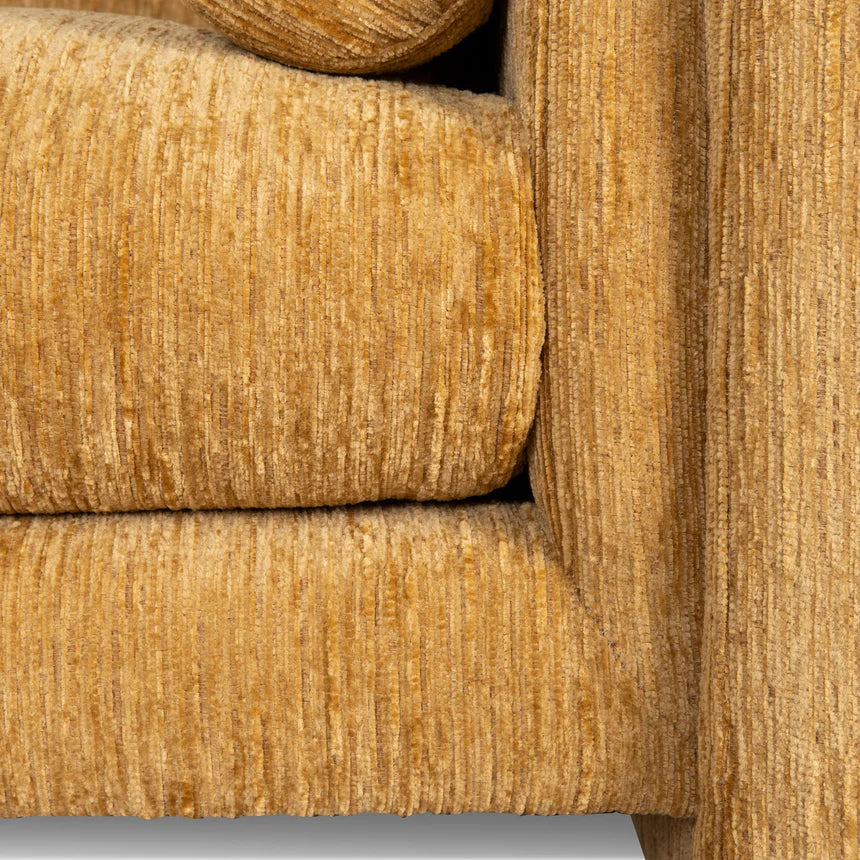 Classic Charm Yellow Sand Seater Fabric Sofa