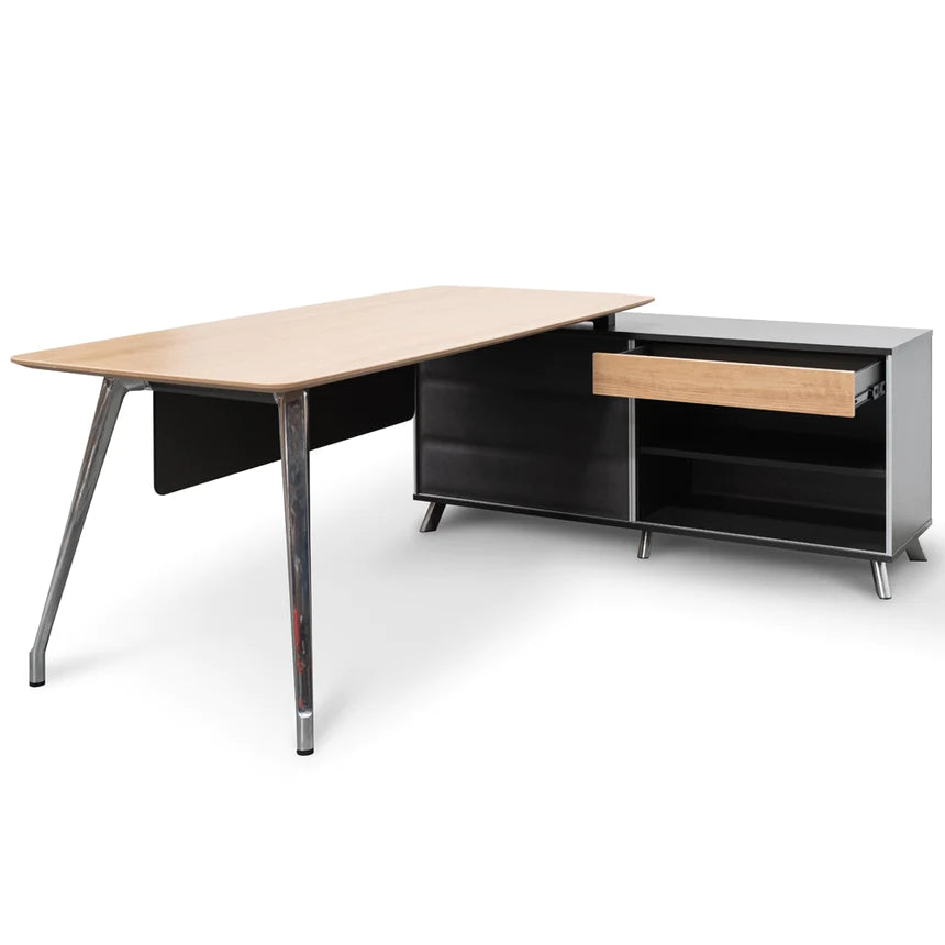Classic Craft Right Return Office Desk 200cms - Natural