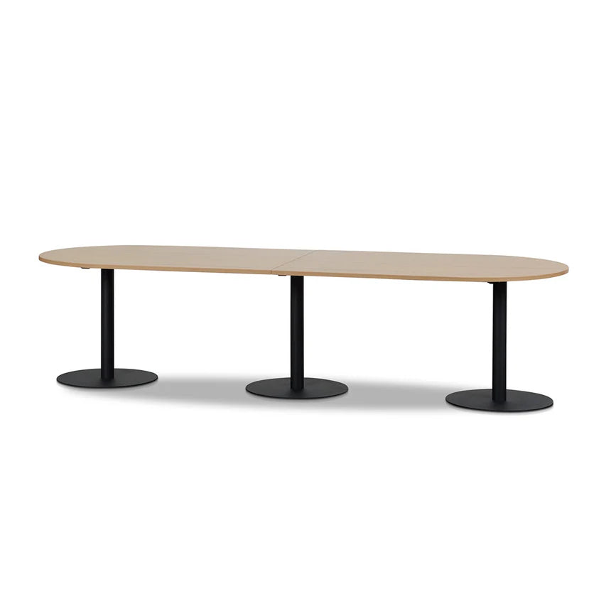 Classic Design Oval Meeting Table - Natural