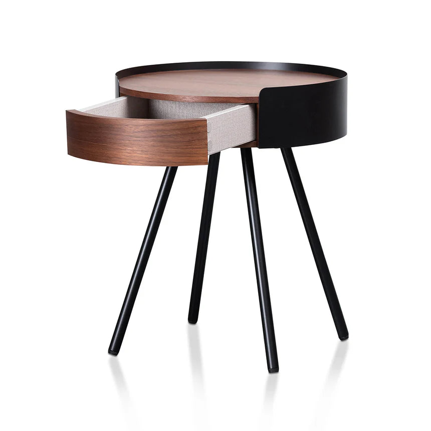 Classic Designer Side Table - Walnut