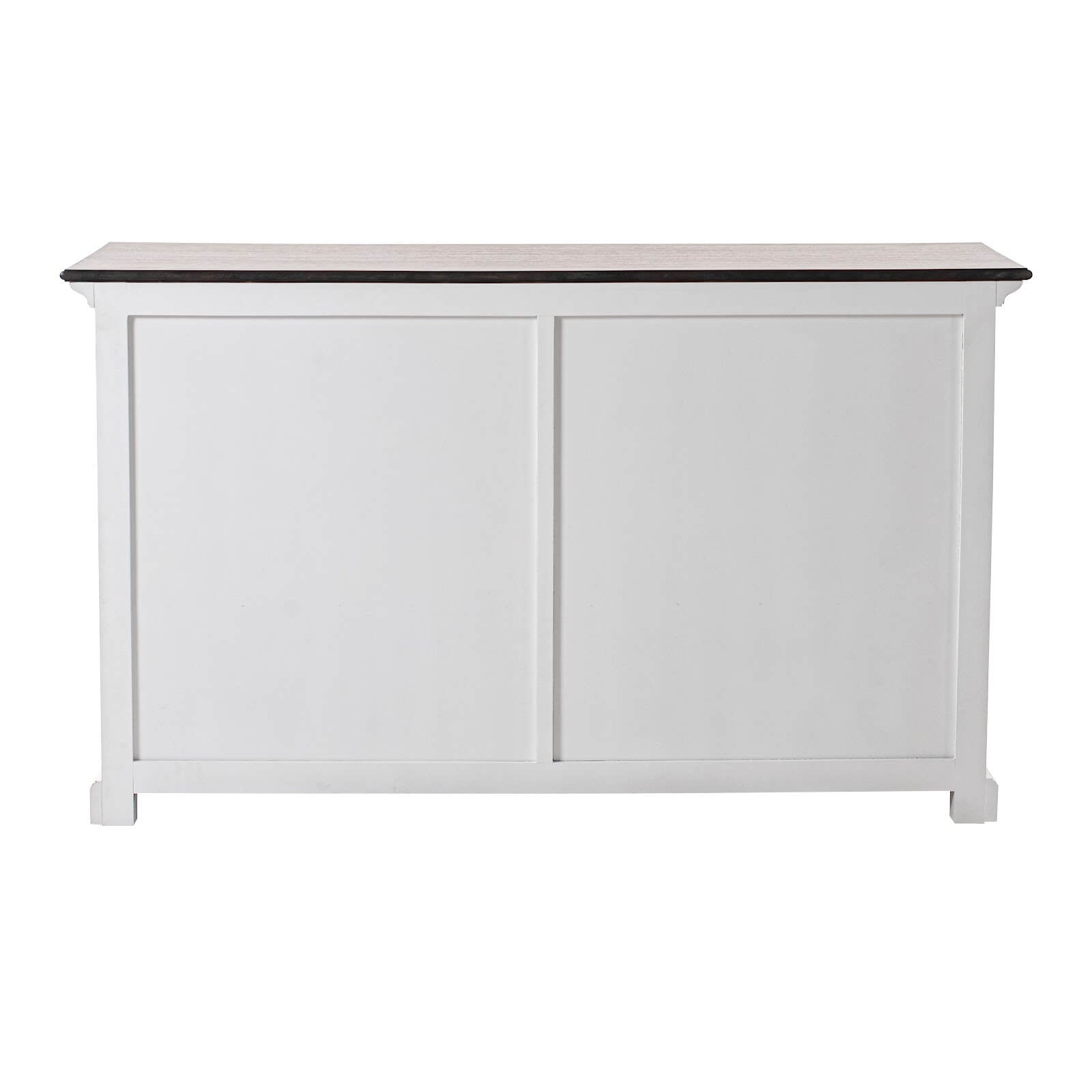 Classic Farmhouse 2 Drawers 4 Doors White W/ Brown Top