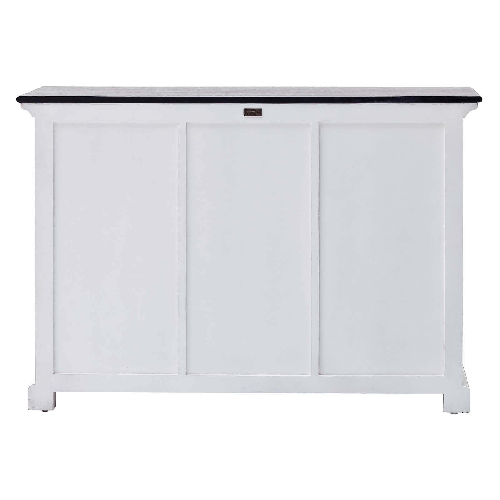Classic Farmhouse Buffet 3 Drawers, 2 Doors & 2 Baskets Black Top