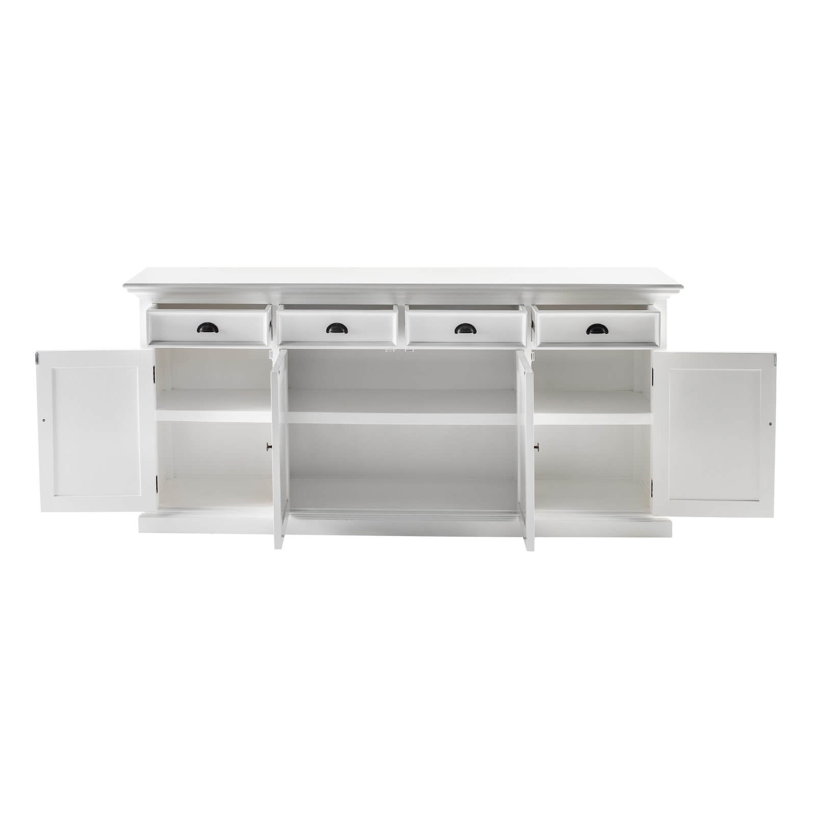 Classic Farmhouse Hutch Cabinet 2 Drawers 4 + 4 Doors & 8 Shelves