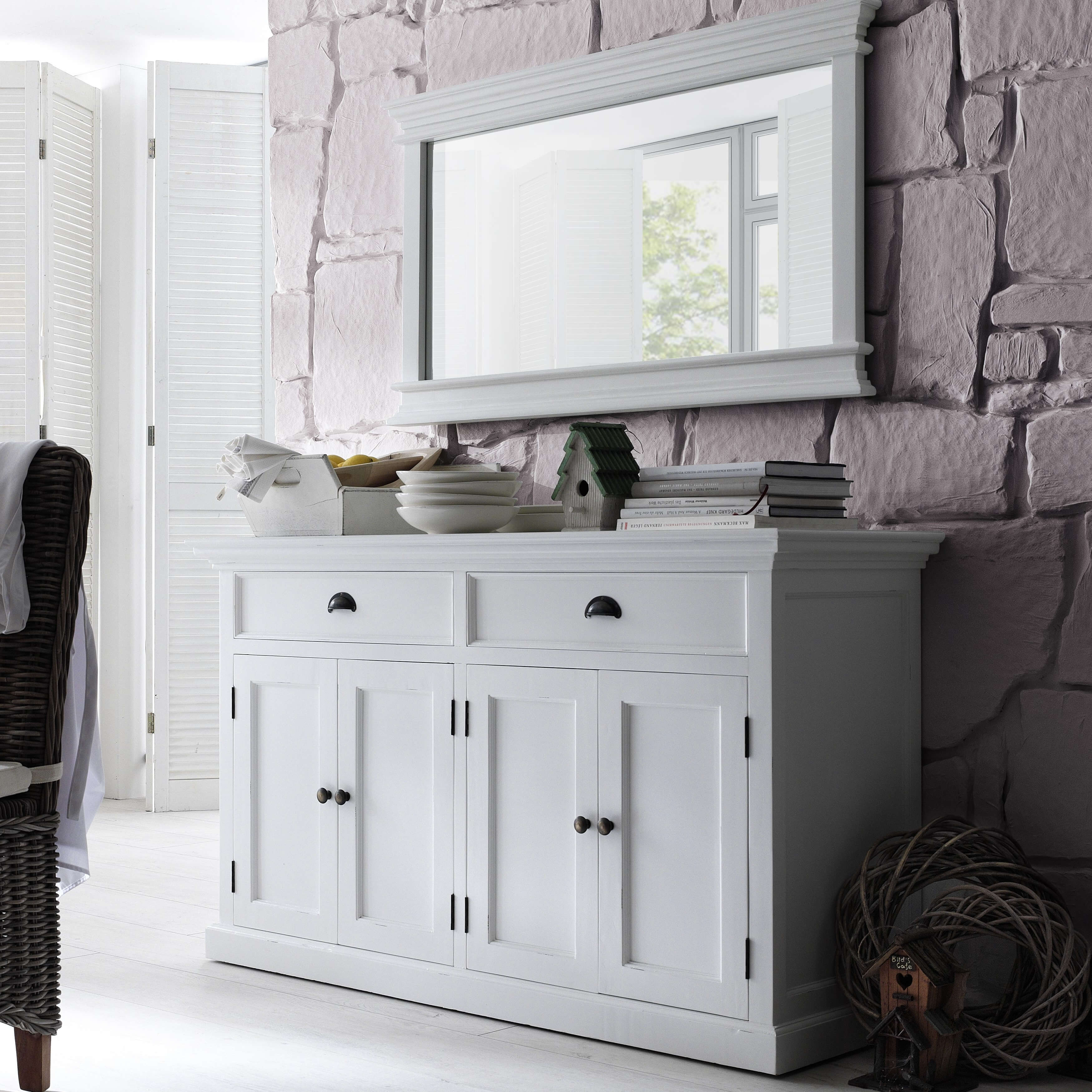 Classic Farmhouse 2 Drawers 4 Doors White