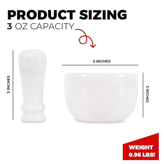Classic Mini Mortar & Pestle Set - White