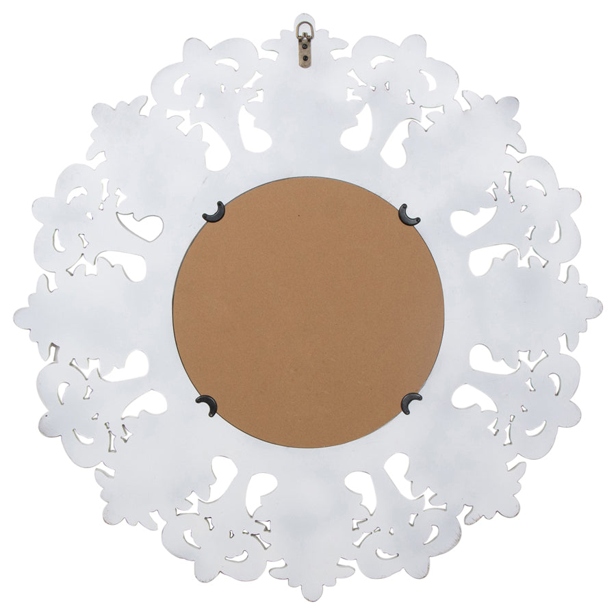 Classic Ornate Carve Round Wall Mirror 74cms