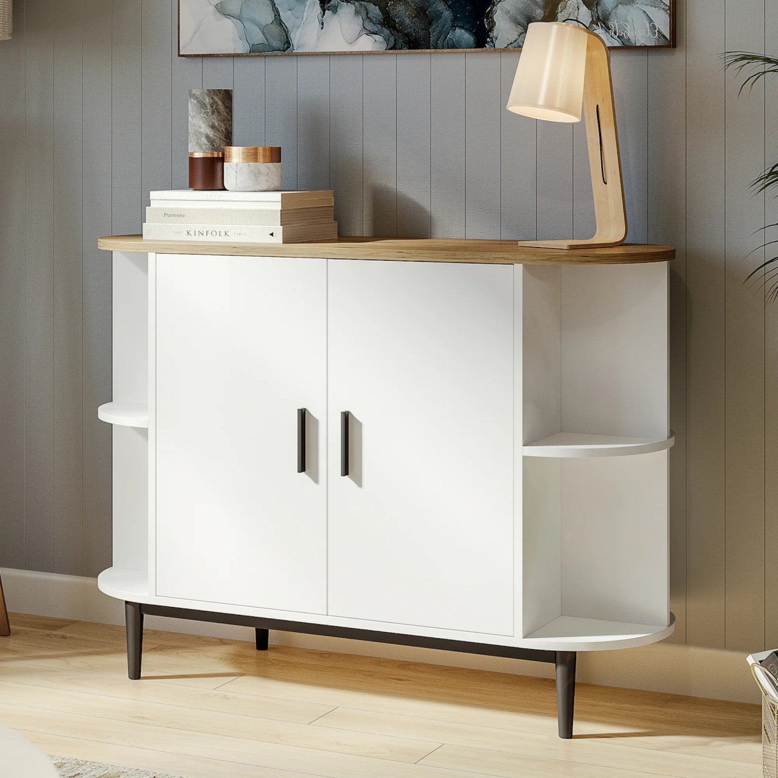 White & Natural Cozy Feel Sideboard
