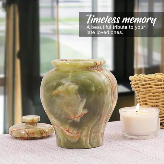 Petite Statement Large Sculptural Urn - Green