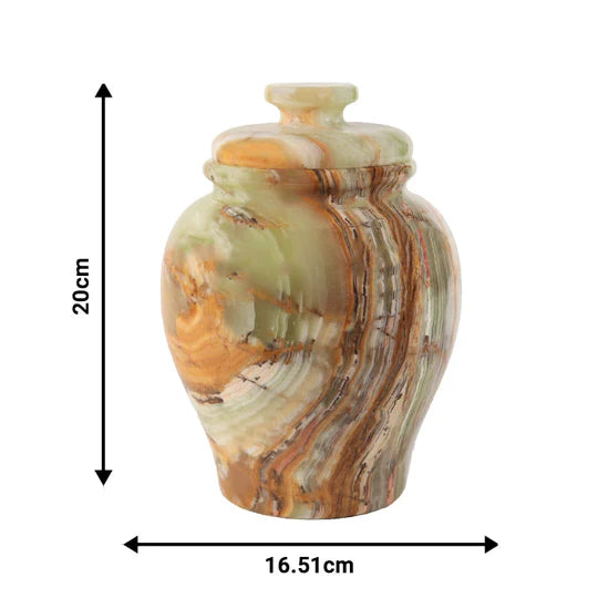 Petite Statement Large Sculptural Urn - Green