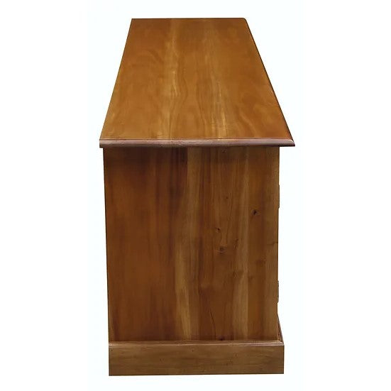 Classic Style 2 Door 4 Drawer Entertainment Unit - Light Brown