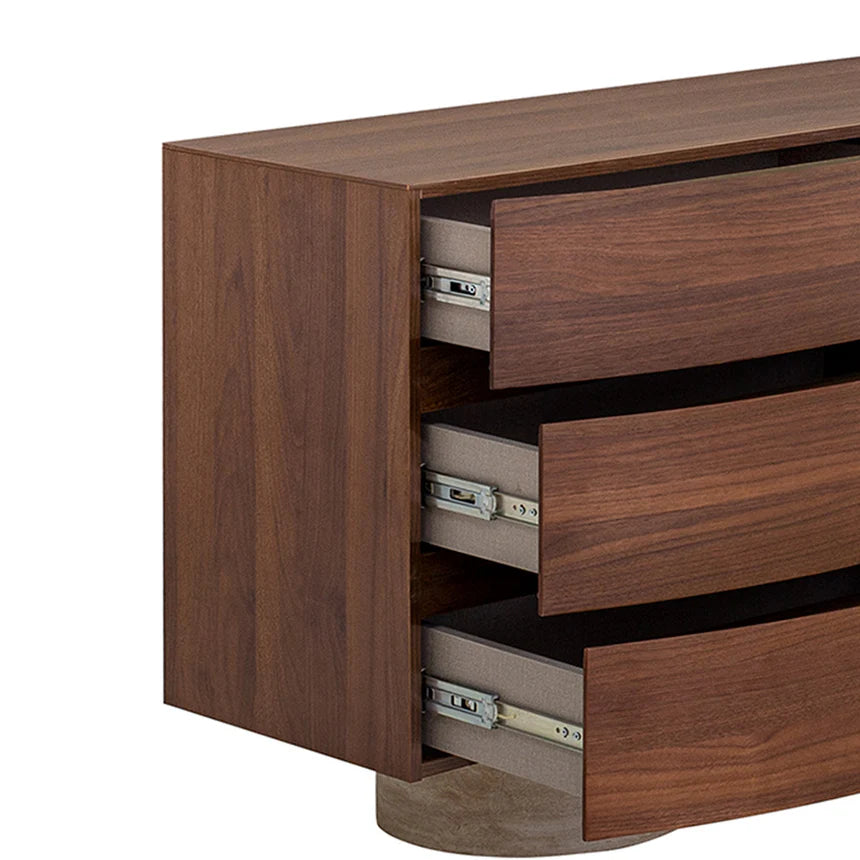 Classic Walnut 4-Tier Storage Chest of Drawers