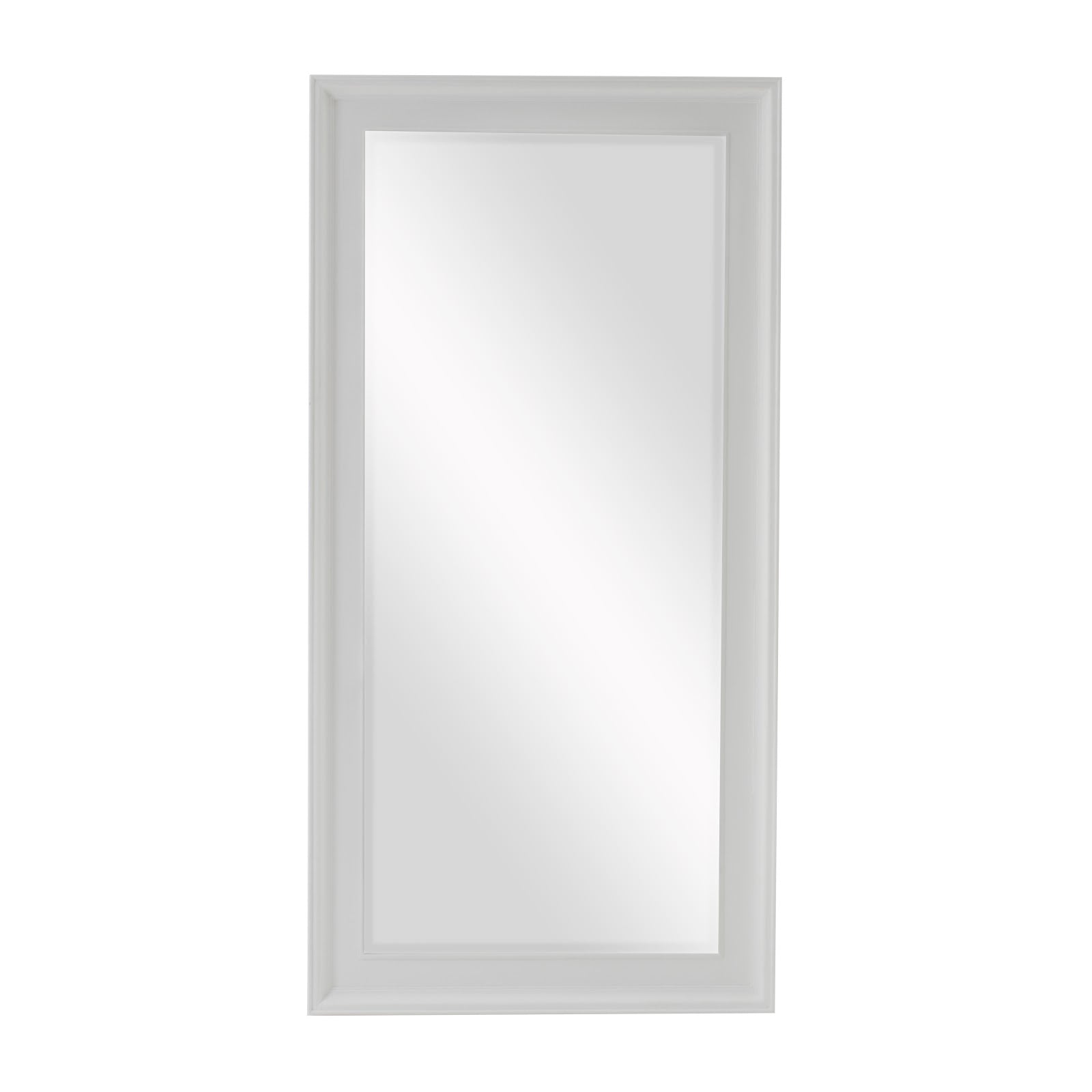 Classic White Mahogany Bevelled Glass Mirror 200cms