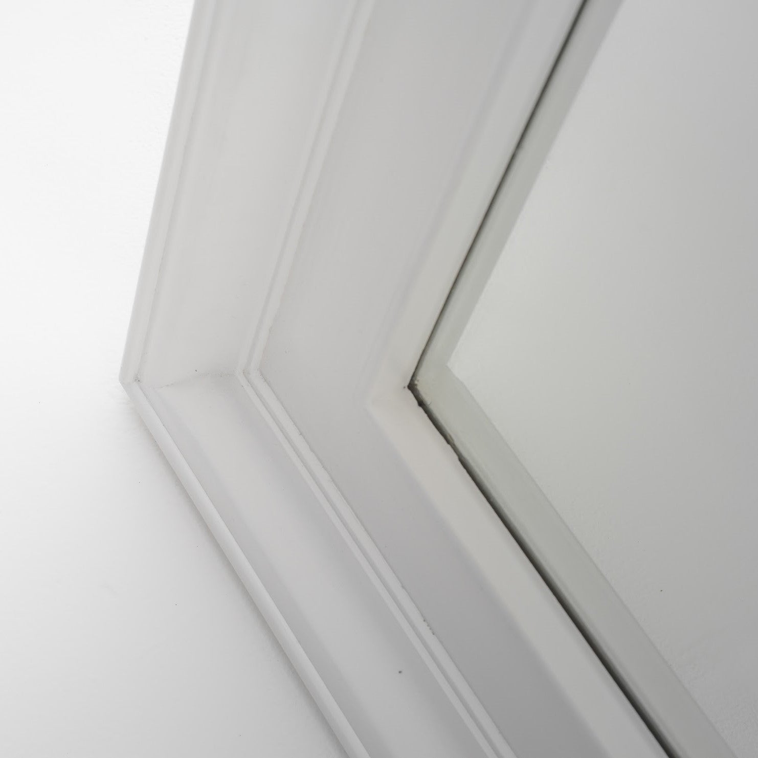 Classic White Mahogany Bevelled Glass Mirror 200cms