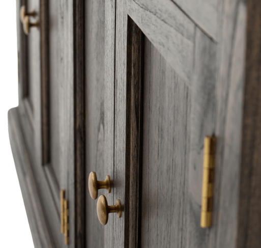 Classic Farmhouse 2 Drawers 4 Doors Black