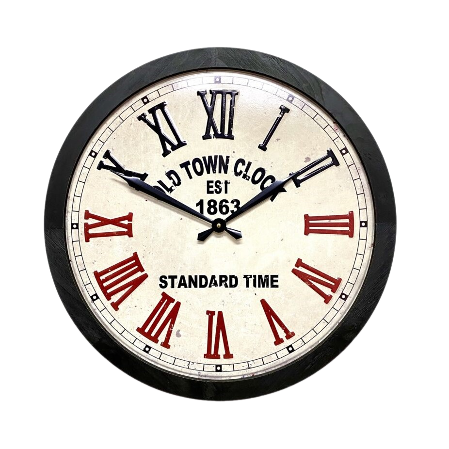 Classical Large Wood Frame Wall Clock 62cms