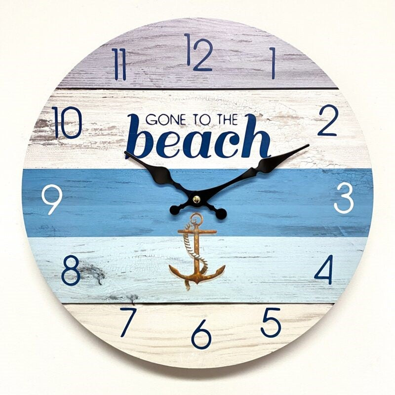 Classical MDF Beach Wall Clock 34cms