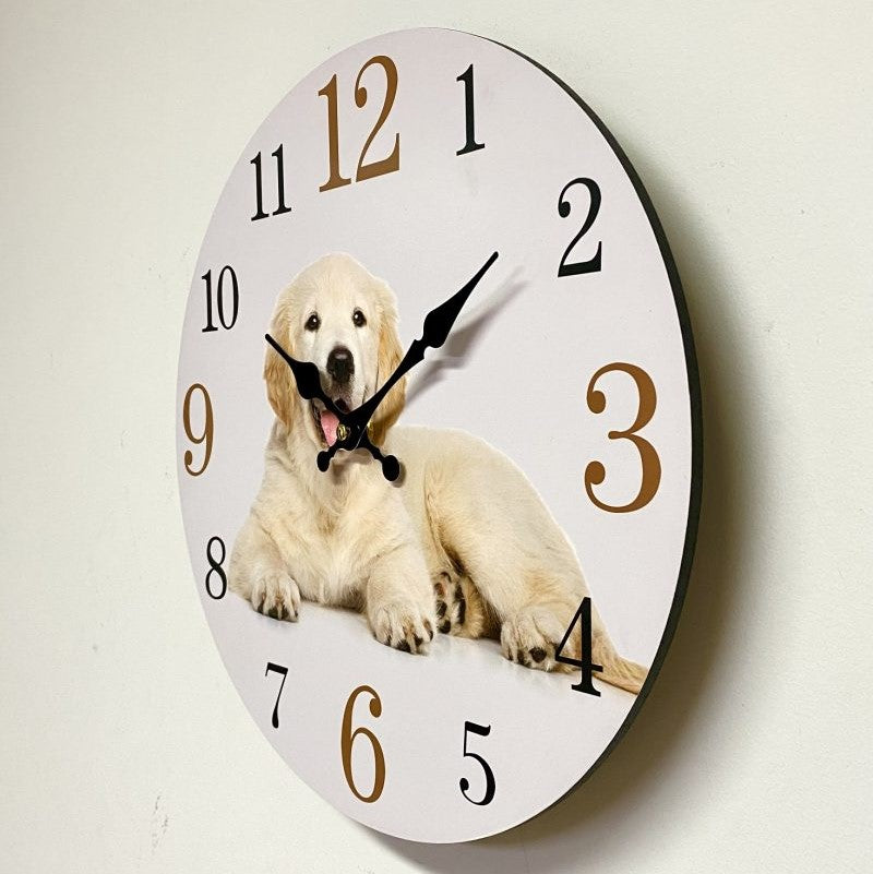 Classical MDF Dog Wall Clock 34cms