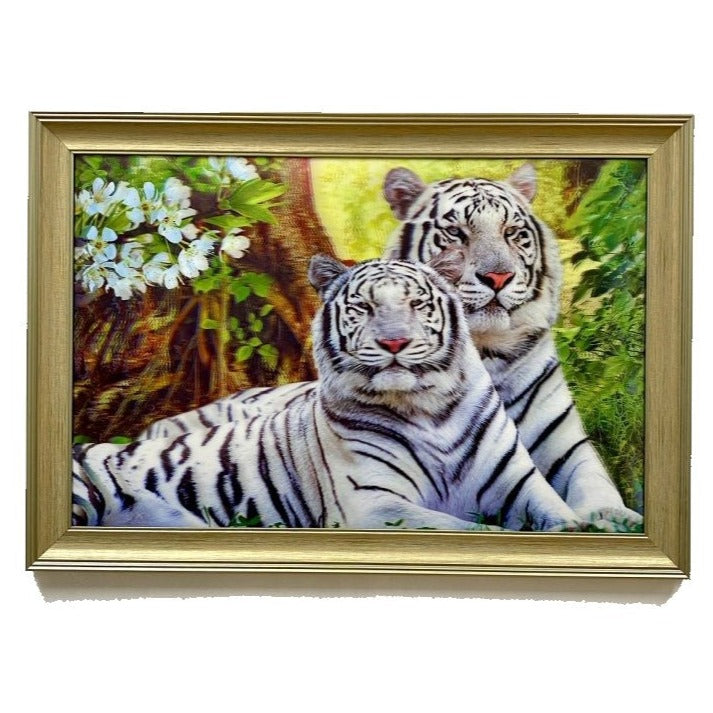 Classy 5D Photo Frames - White Tiger