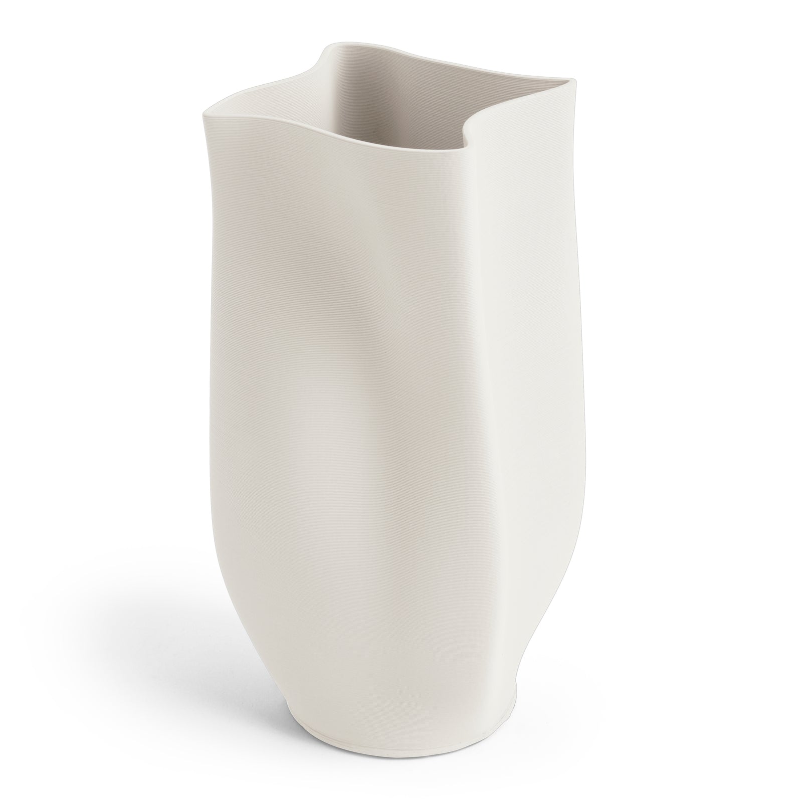 Claudia Classic White Ceramic Vase - 35cms