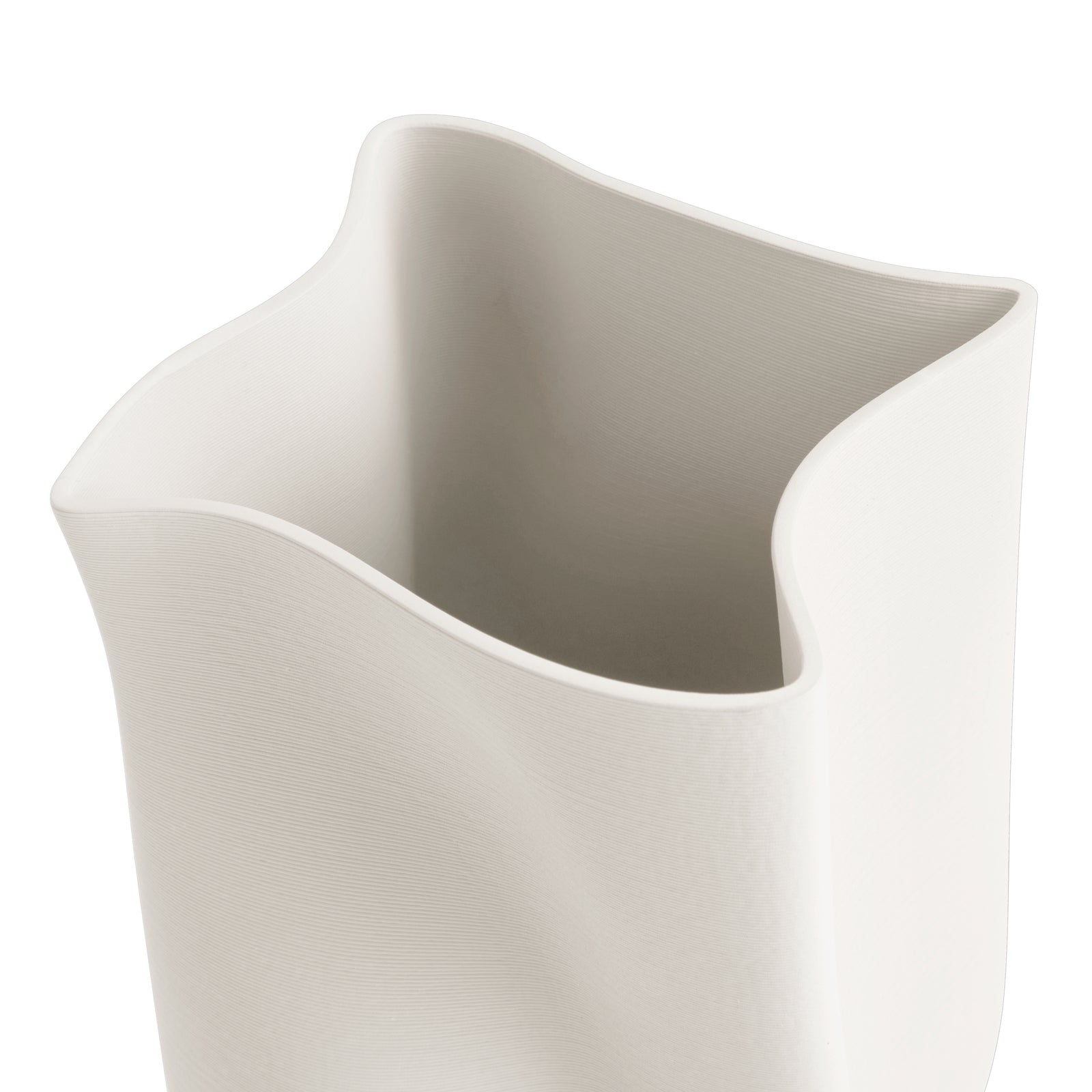 Claudia Classic White Ceramic Vase - 35cms