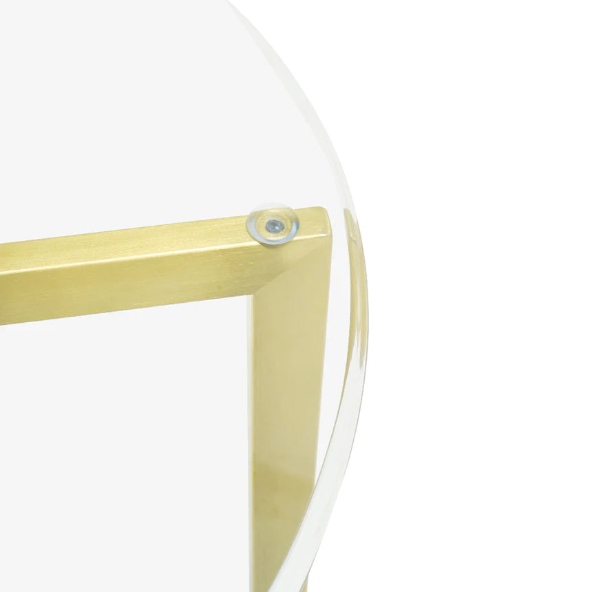 Clear Horizon Glass Side Table 50cms