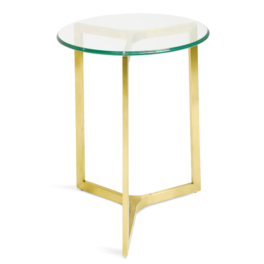 Clear Horizon Glass Side Table 50cms